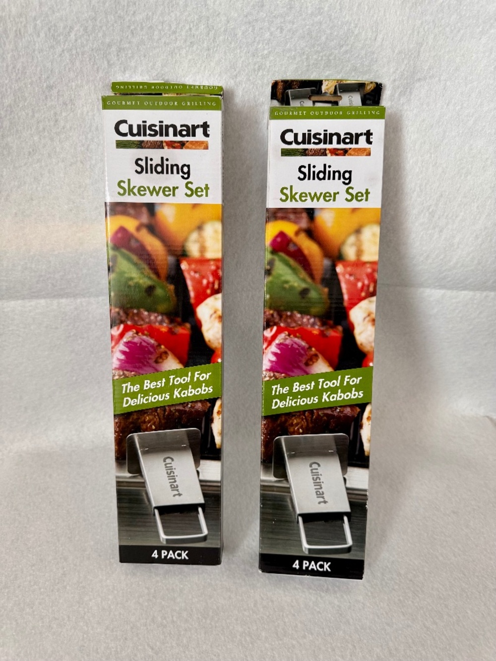 2 Boxes of 4 Each Cuisinart Sliding Skewer Sets